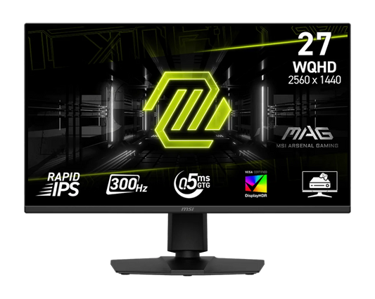 MSI MAG 275QPF X30 27″ 2K Gaming Monitor, 2560 x 1440 (WQHD), 0.5ms Response Time, 300Hz, Display Port, HDMI, BLACK