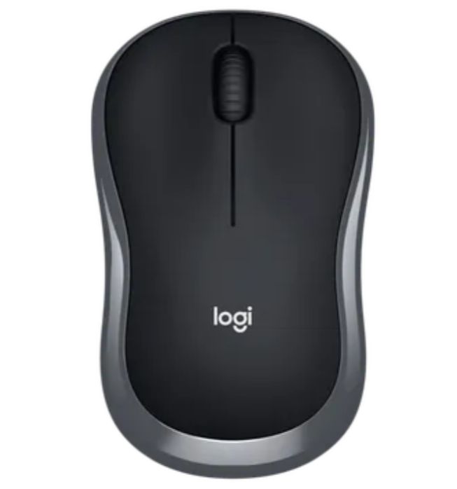 Logitech M186 Wireless Optical Mouse (1000 DPI, Smooth Cursor Control), Black