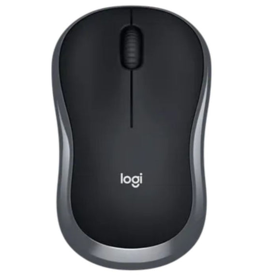 Logitech M186 Wireless Optical Mouse (1000 DPI, Smooth Cursor Control), Black