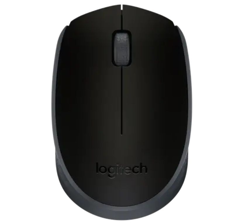 Logitech M171 Wireless Mouse for PC, Mac, Laptop, 2.4 GHz with USB Mini Receiver, Optical Tracking, 12-Months Battery Life, Ambidextrous – Black