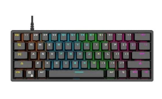 Bajeal G101 RGB Mechanical Gaming Keyboard 61 keys RED Switches, BLACK and WHITE