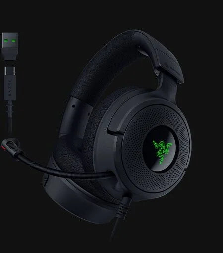 Razer Kraken V4 X, Wired PC Gaming Headset, BLACK